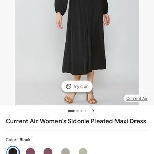 Current Air Black Pleated Dress